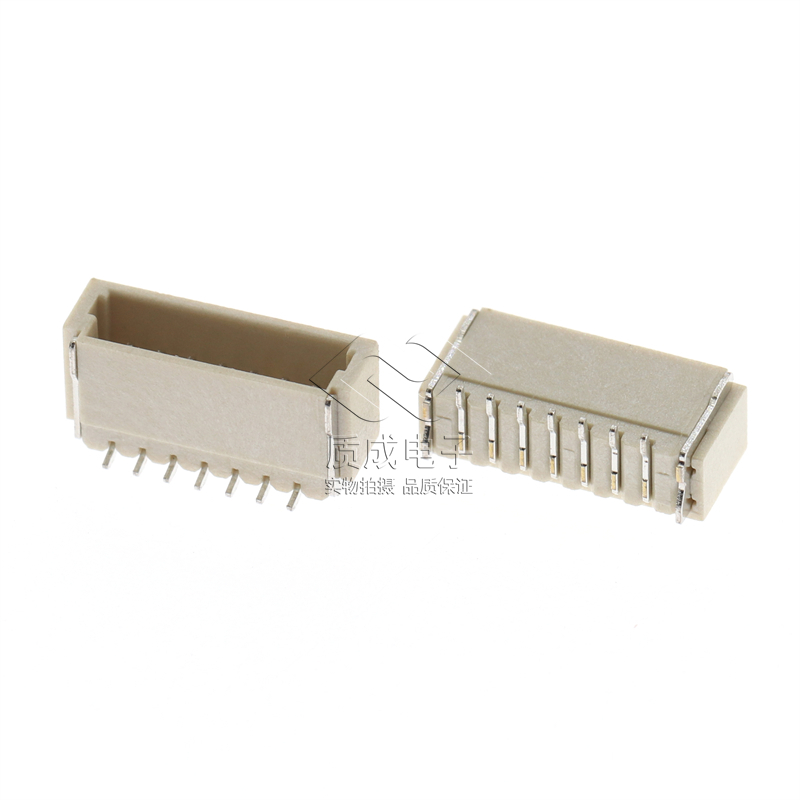 WAFER連接器 貼片針座立式1.0間距1.0-7P立貼加蓋SMT耐高溫端子座