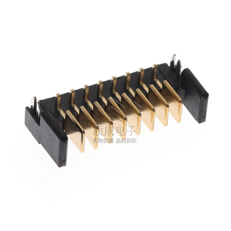 ZC-08P20HHC帶魚叉帶耳 2.0間距8P公座刀片電池連接器臥插90度