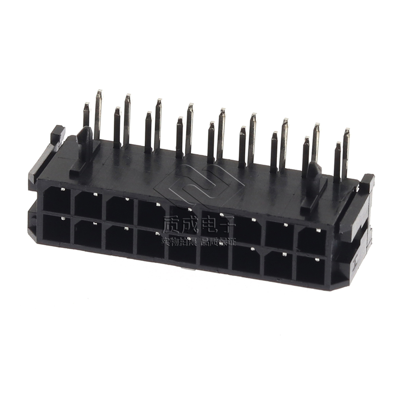 MX/替代莫仕連接器43045-1800 90度彎針3.0間距雙排臥式插件2*9P