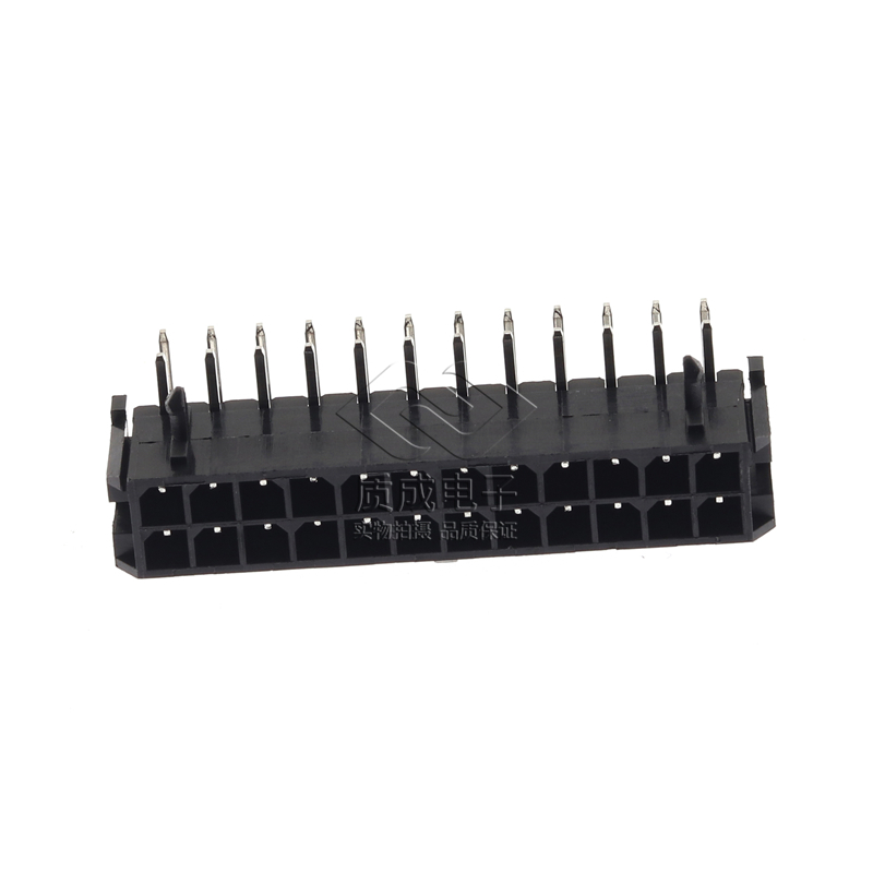 莫仕43045-2400 替代MOLEX針座雙排12P連接器 3.0間距彎插端子座