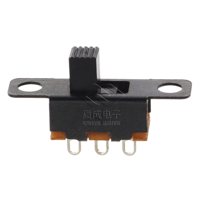 廠家供應(yīng)三腳單排兩檔電源撥動(dòng)開關(guān)SS-12F15黑殼帶耳 柄高L2-12MM