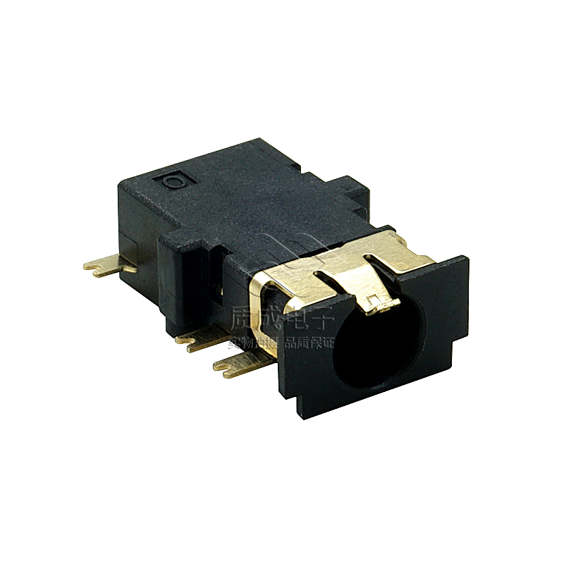 3.5耳機(jī)座沉板1.0 6PIN無頭全貼鍍金編帶